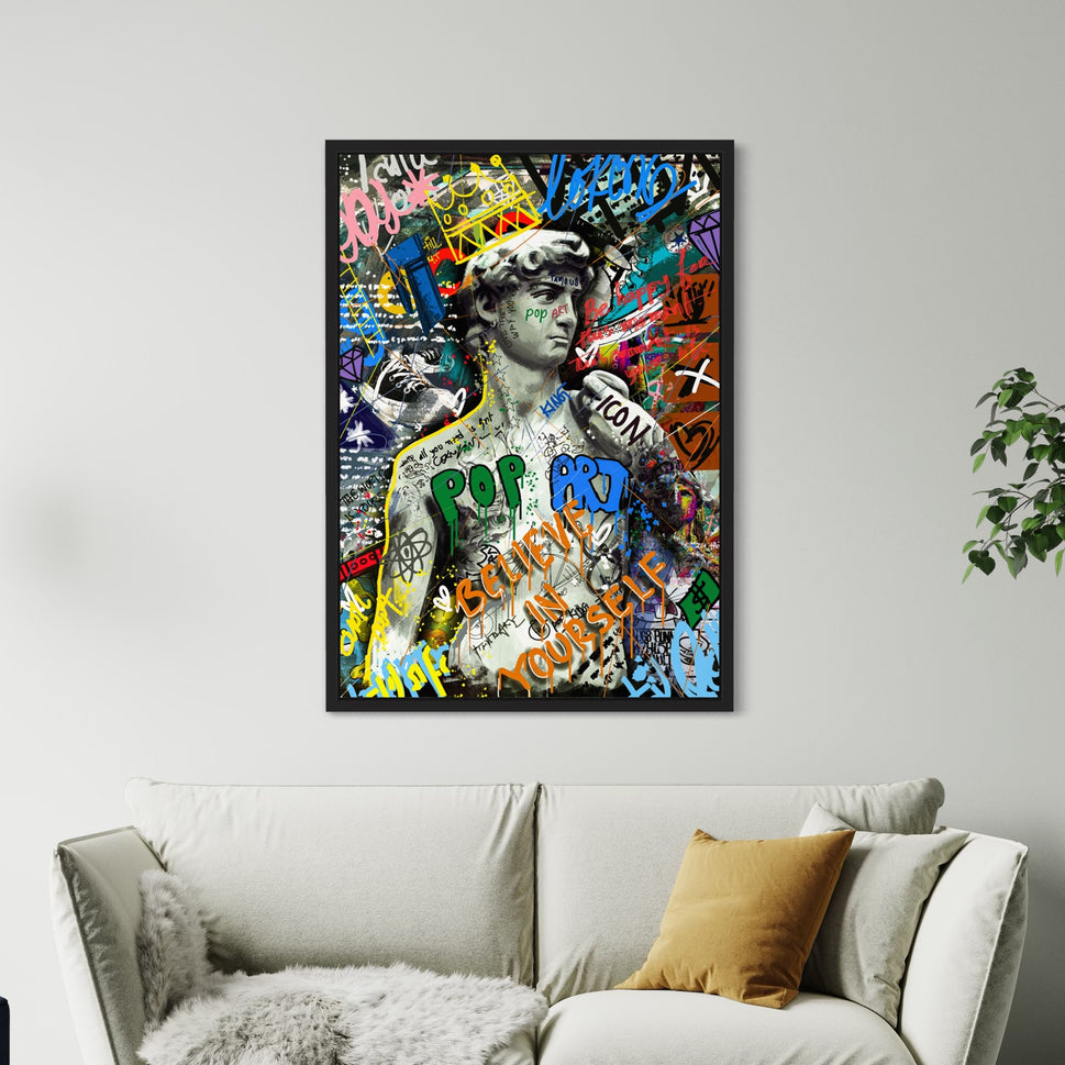 Pop Art Expression of Inner Strength | 'Believe in Yourself' Canvas