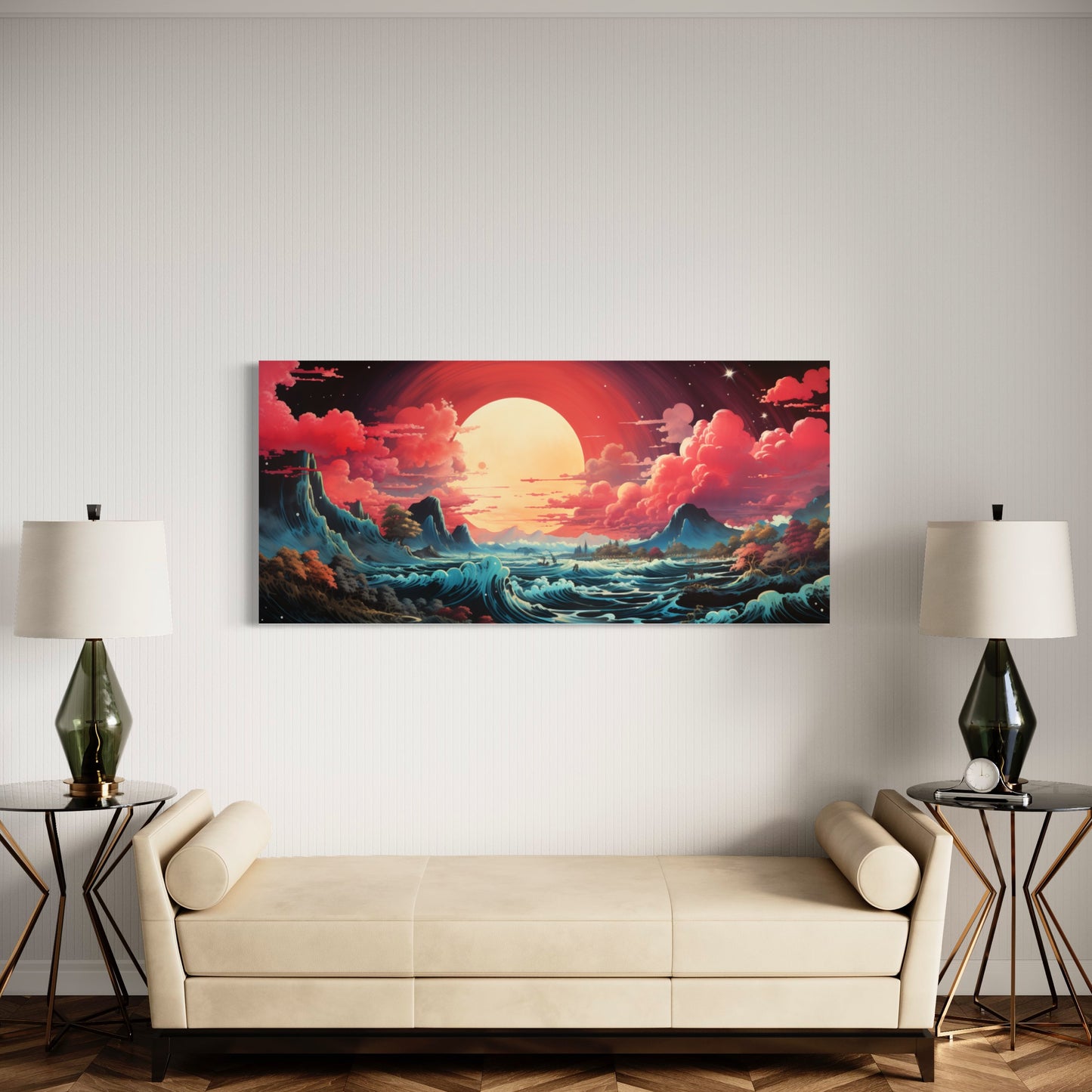 Cosmic Waves of Serenity | Astral Sea Canvas