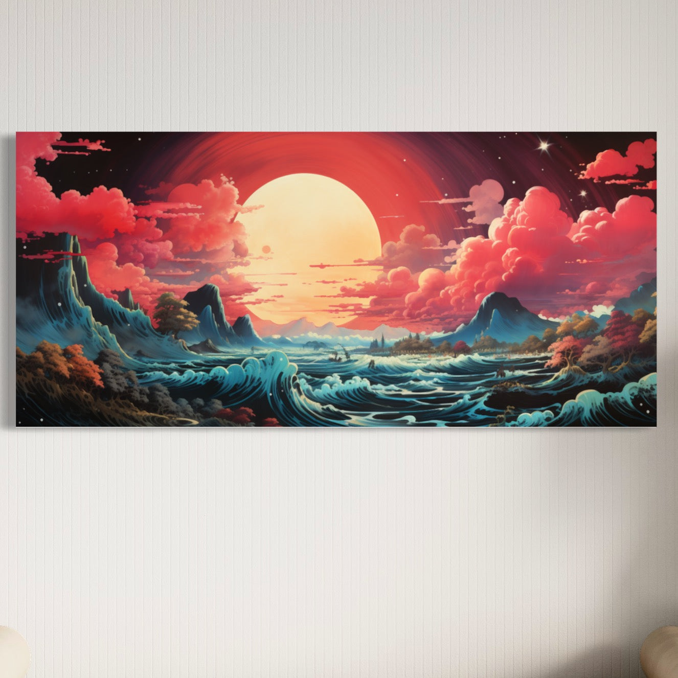 Cosmic Waves of Serenity | Astral Sea Canvas