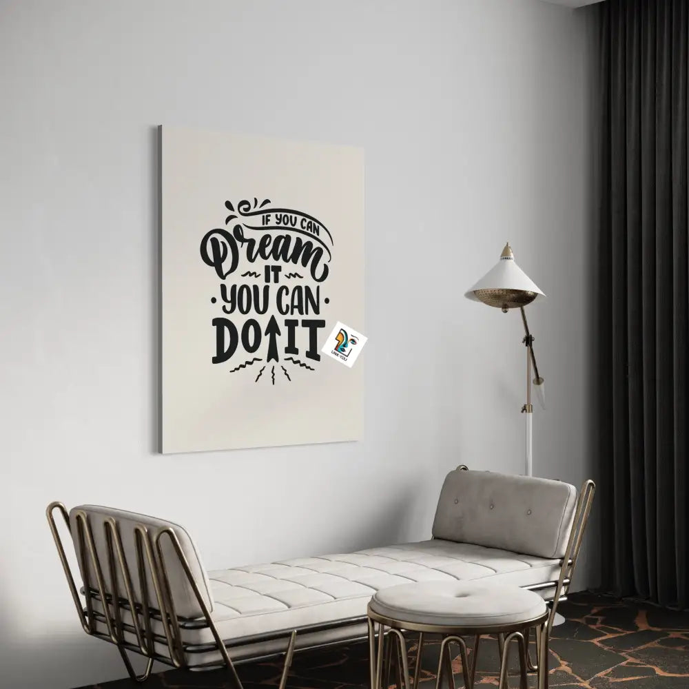 Dream Big Canvas | Inspirational Hand-Lettered Words Art 24 X 36 Inches / Infinity Ready To Hang