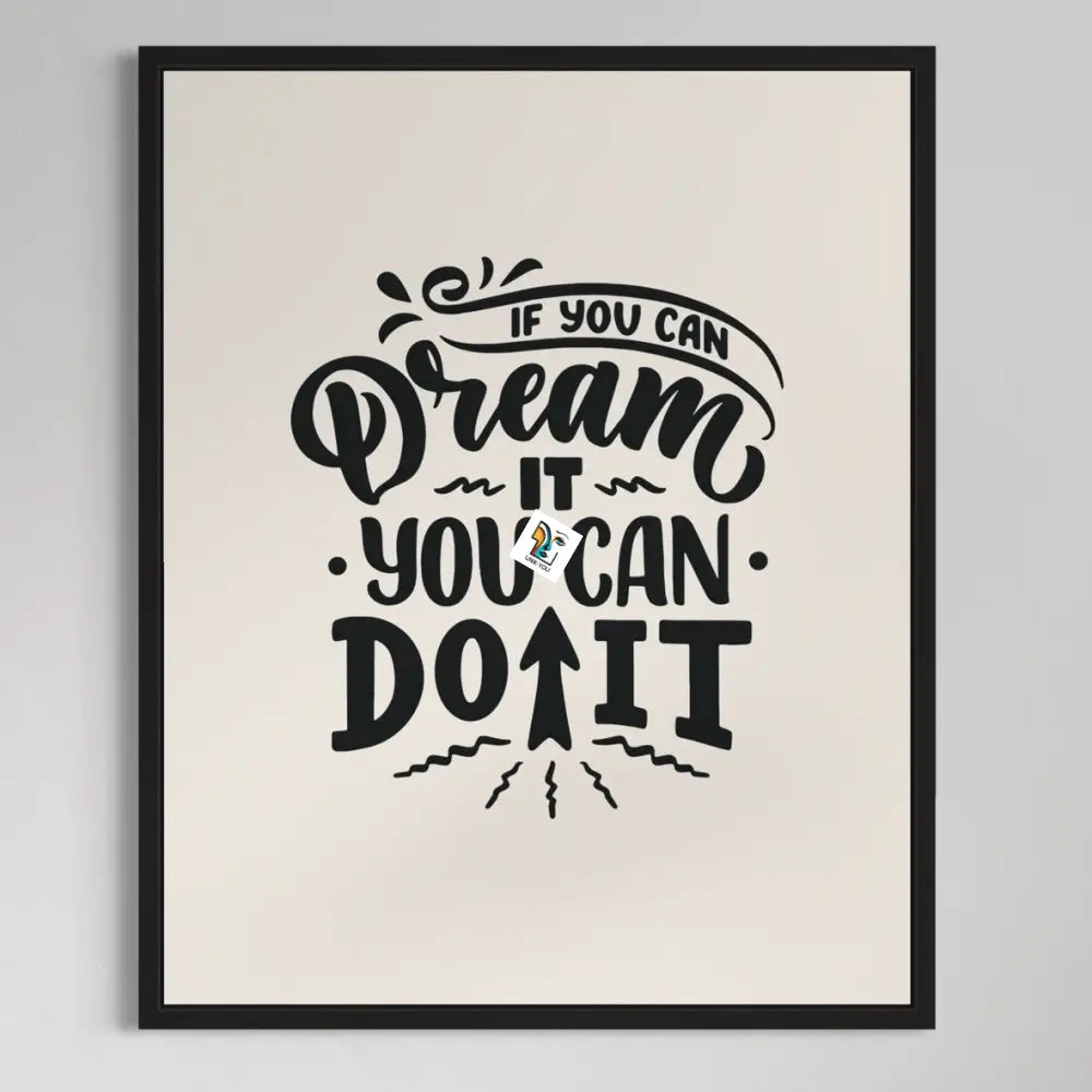 Dream Big Canvas | Inspirational Hand-Lettered Words Art Ready To Hang