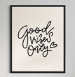 Good Vibes Only Canvas | Inspiring Hand-Lettered Words Art Ready To Hang