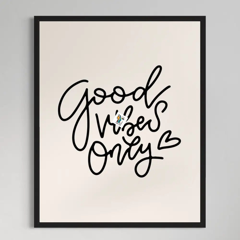 Good Vibes Only Canvas | Inspiring Hand-Lettered Words Art Ready To Hang