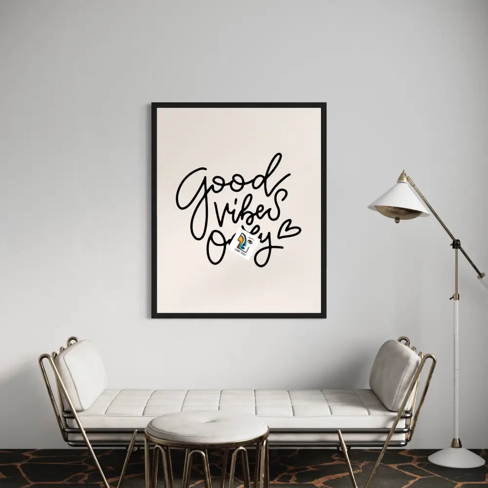 Good Vibes Only Canvas | Inspiring Hand-Lettered Words Art Ready To Hang